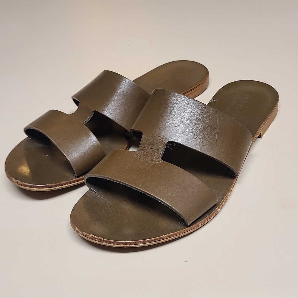 Everlane Bridge leather minimalist slide sandals size 9